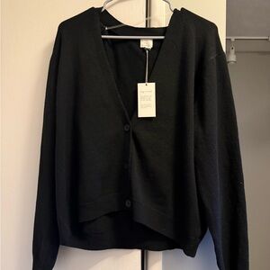 a new day Black Button-Up Cardigan
